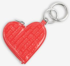 Heart Coin Case Keyring - Red - Woman -Calfskin