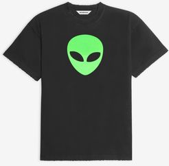 Alien Medium Fit T-shirt Black - Woman - XS - Organic Cotton