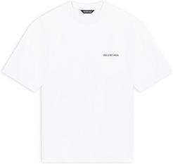 Logo Medium Fit T-shirt White - Man - XXS - Cotton