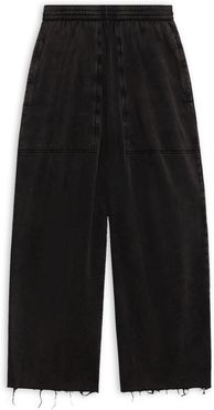Cropped Sweatpants Black - Man - S - Cotton