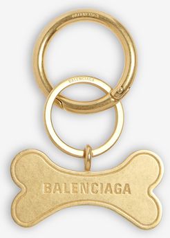 Pets Bone Keyring - Yellow/Gold - Woman -Bronze, Metal & Zamac