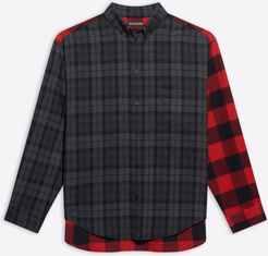 Patchwork Shirt Red - Man - 14 ½ - Cotton