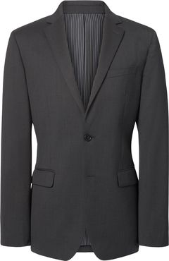 Slim Solid Italian Wool Suit Jacket