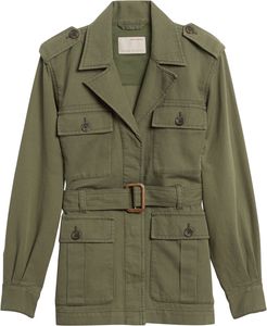 Petite Heritage Cotton-Linen Safari Jacket