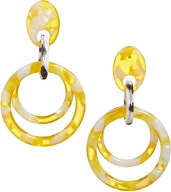 Yellow Orbital Hoop Earrings