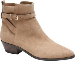 Suede Buckle Ankle Boot