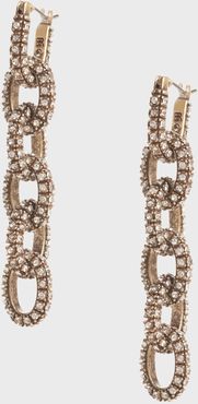 Pavé Link Linear Earrings