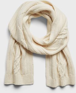 Cable-Knit Wool-Blend Scarf