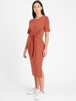 Sandwash Modal Twist-Front Dress
