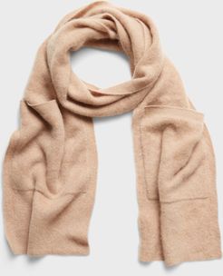 Brushed Cashmere Scarf with Pockets