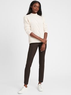 High-Rise Vegan Suede Legging with Pintuck