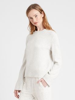 Petite Cotton-Blend Bell-Sleeve Sweater