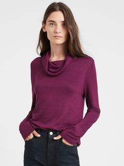 Luxespun Cowl-Neck T-Shirt