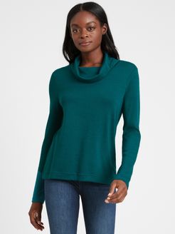 Luxespun Cowl-Neck T-Shirt