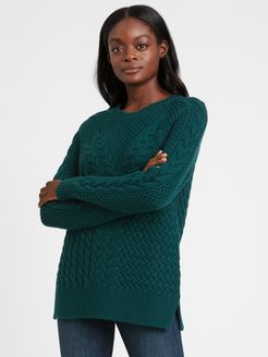 Cable-Knit Sweater Tunic