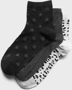 Pattern Ankle Sock 3-Pack