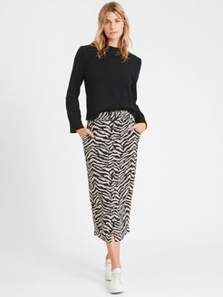 Heritage Button-Front Midi Skirt