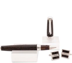 Brown Ballpoint Pen And Cuff Link Set