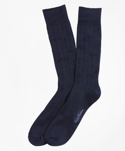 Ribbed Crew Socks