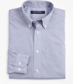 Boys' Non-Iron Polo Button-Down Collar Micro-Check Dress Shirt