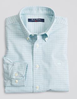 Boys' Non-Iron Stretch Cotton Oxford Gingham Sport Shirt