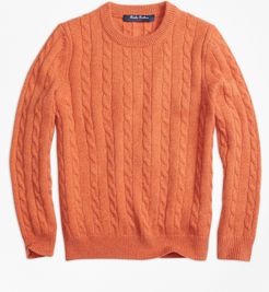 Boys' Cashmere Cable Crewneck Sweater