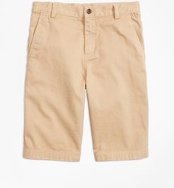 Boys' Washed Cotton Stretch Chino Shorts