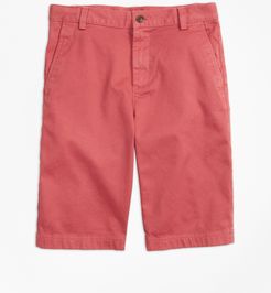 Boys' Washed Cotton Stretch Chino Shorts