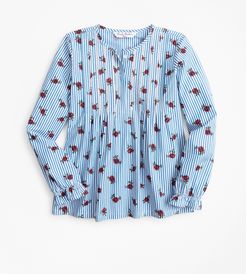 Girls' Girls Floral Stripe Blouse