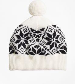 Girls' Girls Wool Blend Snowflake Fair Isle Pom Hat