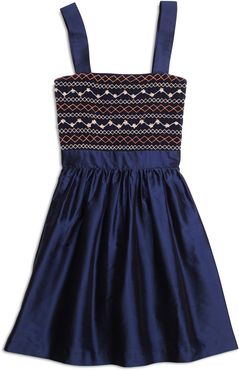 Girls' Girls Silk Sleeveless Smocked Dress