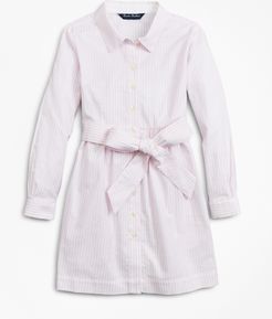 Girls' Girls Non-Iron Cotton Stripe Shirt Dress