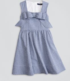 Girls' Girls Sleeveless Seersucker Bow Front Dress