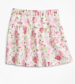 Girls' Girls Floral Print Cotton Skirt