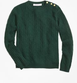 Girls' Girls Cashmere Cable Crewneck Sweater