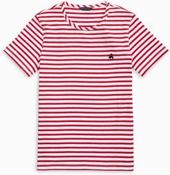 Striped Stretch Cotton Jersey Crewneck T-Shirt