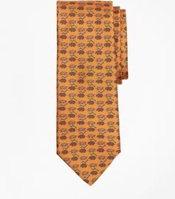 Bull And Bear Print Tie