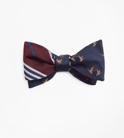 Flying Ducks With BB#1 Stripe Reversible Bow Tie