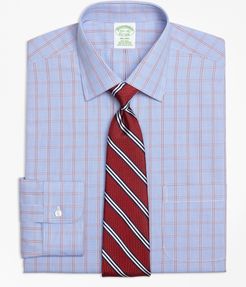 Milano Slim-Fit Dress Shirt, Non-Iron Framed Houndstooth