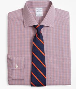 Stretch Regent Fitted Dress Shirt, Non-Iron Two-Tone Gingham