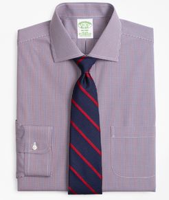 Stretch Milano Slim-Fit Dress Shirt, Non-Iron Two-Tone Gingham