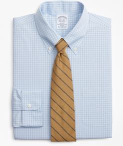 Stretch Regent Fitted Dress Shirt, Non-Iron Check