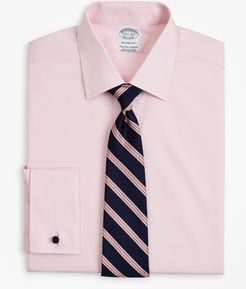 Stretch Regent Fitted Dress Shirt, Non-Iron Pinpoint Ainsley Collar French Cuff Pinpoint