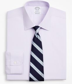 Stretch Regent Fitted Dress Shirt, Non-Iron Poplin Ainsley Collar Fine Stripe