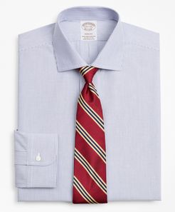 Stretch Soho Extra-Slim-Fit Dress Shirt, Non-Iron Poplin English Collar Fine Stripe