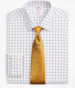 Stretch Madison Classic-Fit Dress Shirt, Non-Iron Poplin Ainsley Collar Double-Grid Check