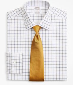 Stretch Soho Extra-Slim-Fit Dress Shirt, Non-Iron Poplin Ainsley Collar Double-Grid Check