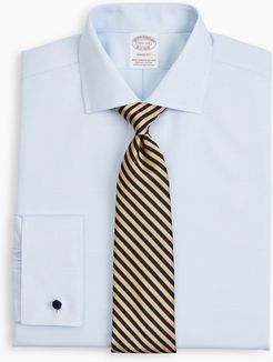 Stretch Soho Extra-Slim-Fit Dress Shirt, Non-Iron Twill English Collar French Cuff Micro-Check