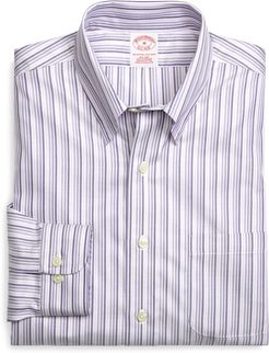 Supima Cotton Non-Iron Regular Fit Tonal Stripe Twill Sport Shirt