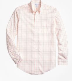 Non-Iron Brookscool Regent Fit Tonal Windowpane Sport Shirt